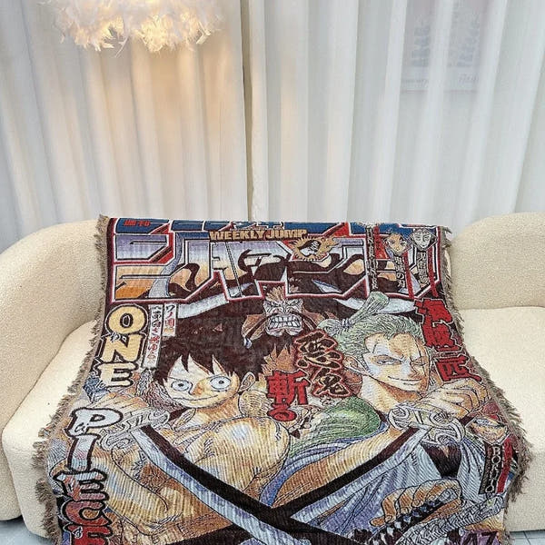 Anime Dragon Ball One Piece Cotton Thread Textile Blanket Casual Blanket Bedhead Blanket Decoration Sofa Cover Decorative Carpet