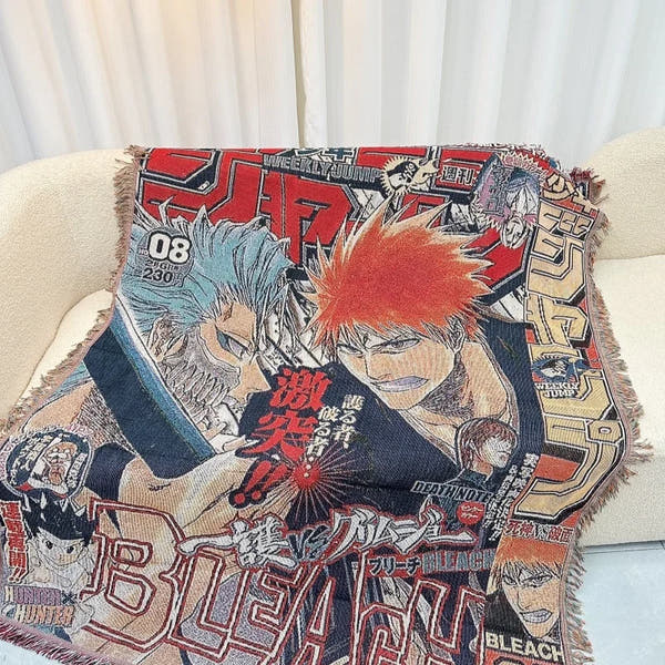 Anime Dragon Ball One Piece Cotton Thread Textile Blanket Casual Blanket Bedhead Blanket Decoration Sofa Cover Decorative Carpet