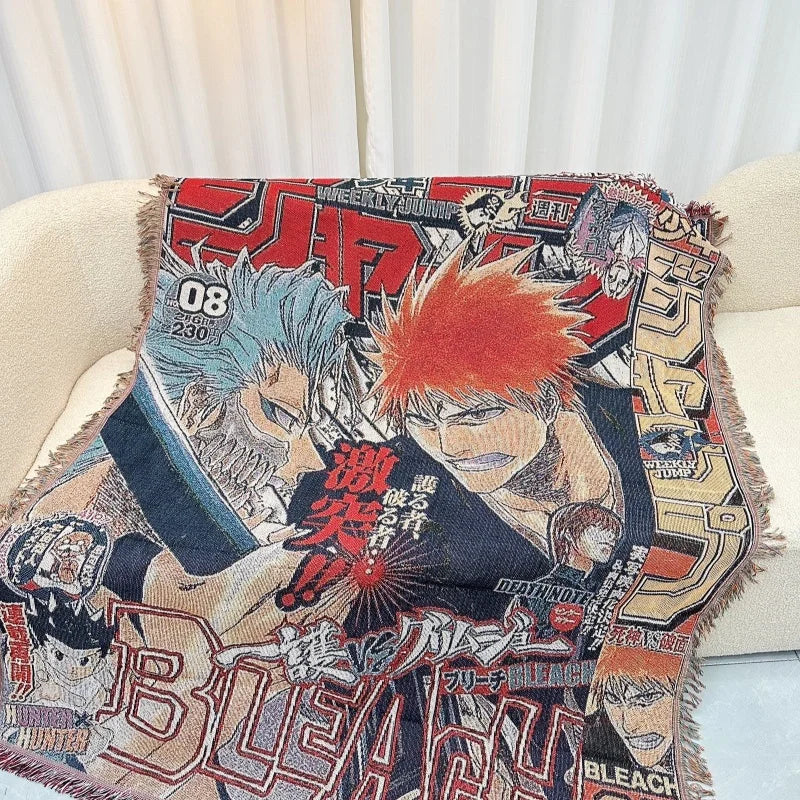 Anime Dragon Ball One Piece Cotton Thread Textile Blanket Casual Blanket Bedhead Blanket Decoration Sofa Cover Decorative Carpet