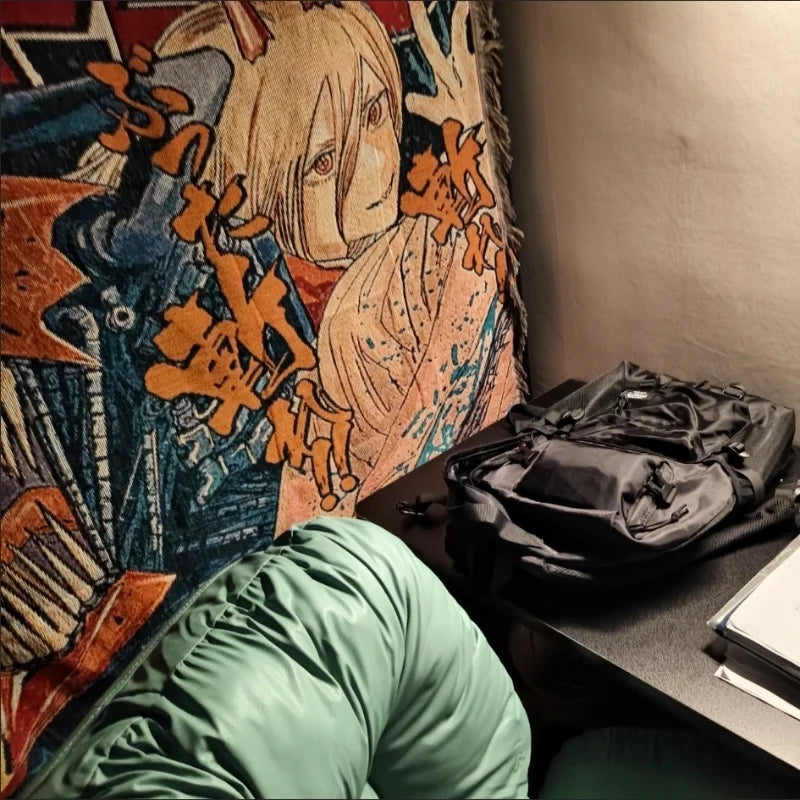 Anime Dragon Ball One Piece Cotton Thread Textile Blanket Casual Blanket Bedhead Blanket Decoration Sofa Cover Decorative Carpet